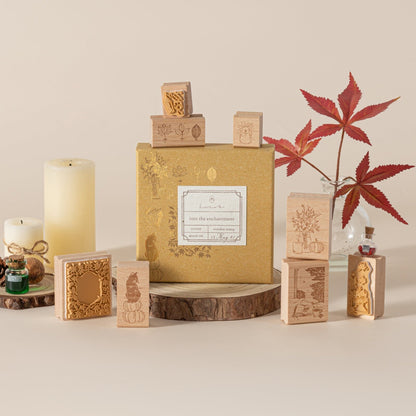 Hinoki - ‘Into the Enchantment’ Engraved Wooden Stamp Set