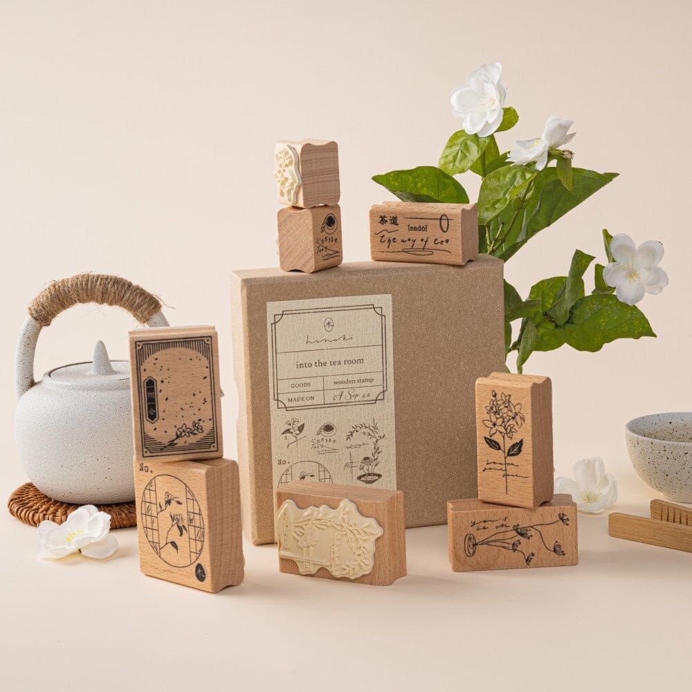 Hinoki - ‘Into the Tea Room' Wooden Stamps