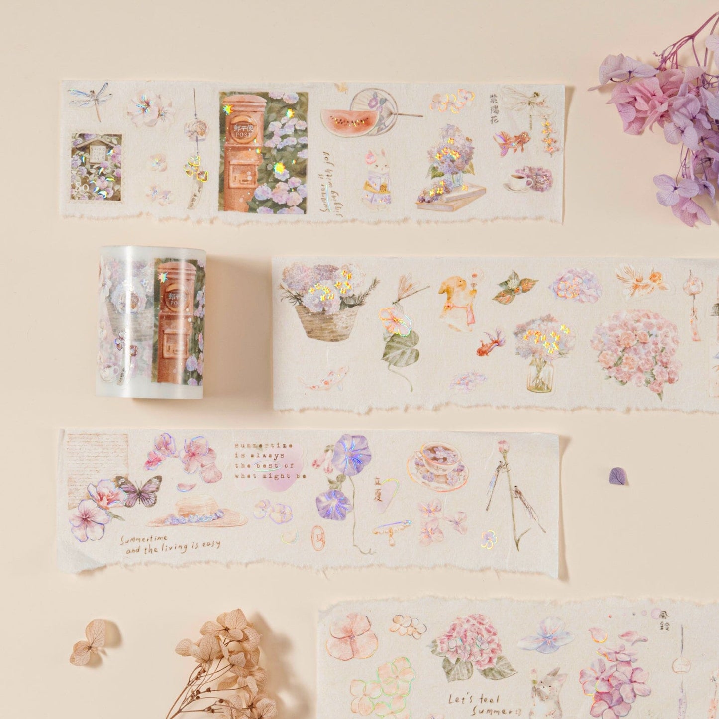 Hinoki - ‘Into the Summer’ PET Decorative Tape Set