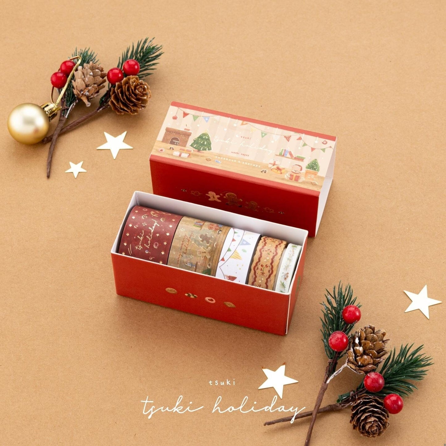 Tsuki Holiday Christmas Washi Tape Set ☾
