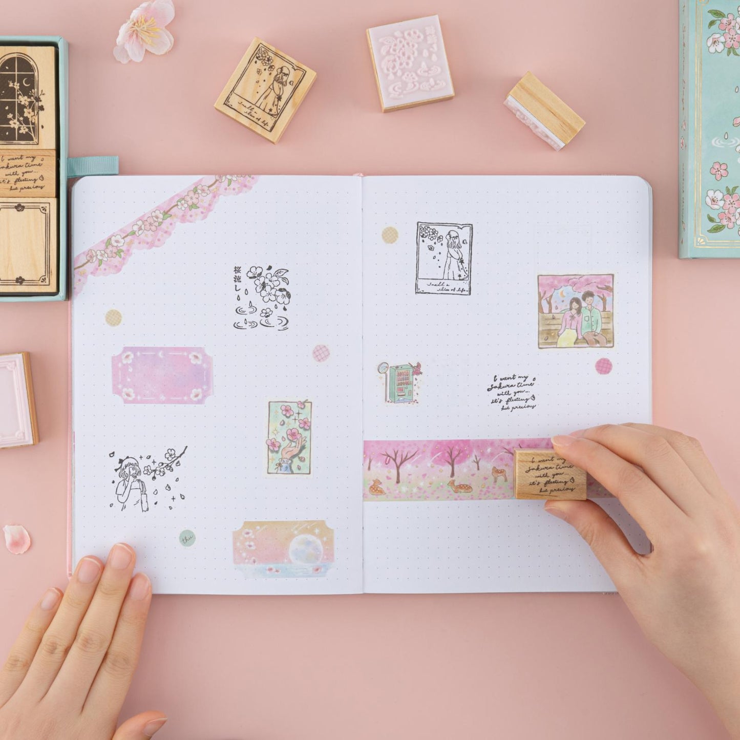Tsuki ‘Sakura Days’ Bullet Journal Stamp Set ☾