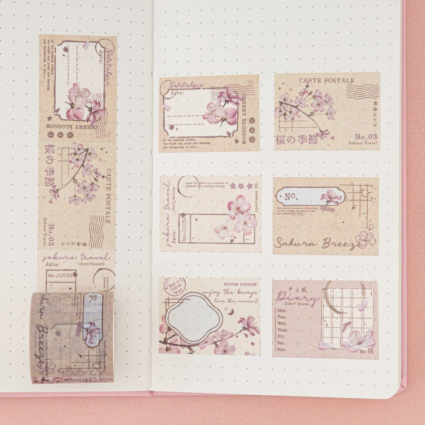 Tsuki ‘Sakura Breeze’ Travel Notebook Gift Set ☾