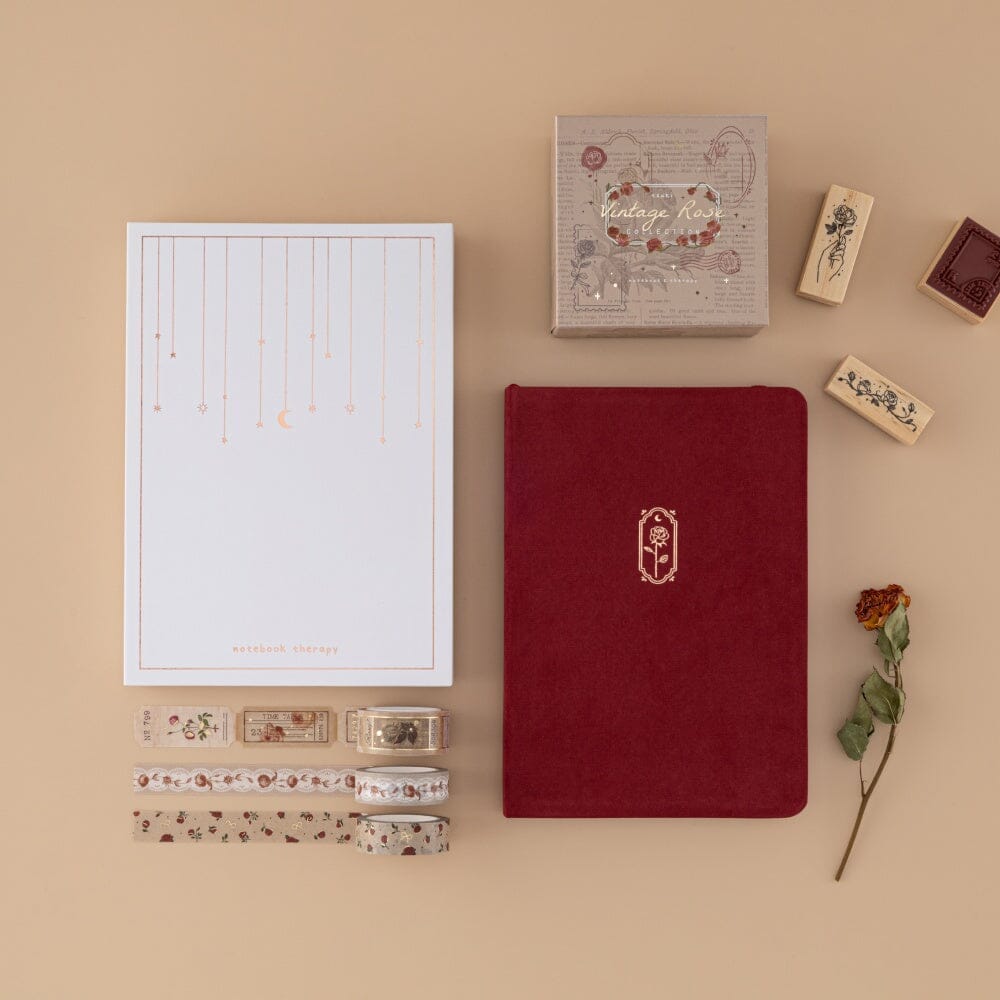 Tsuki ‘Vintage Rose’ Petal Red Limited Edition Bullet Journal ☾