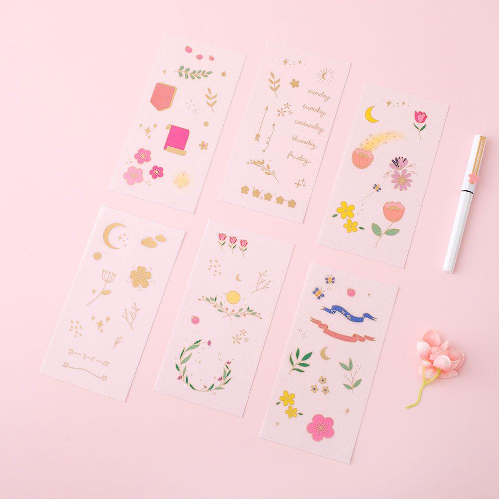 Tsuki 'Floral' Washi Tapes + Stickers Set ☾