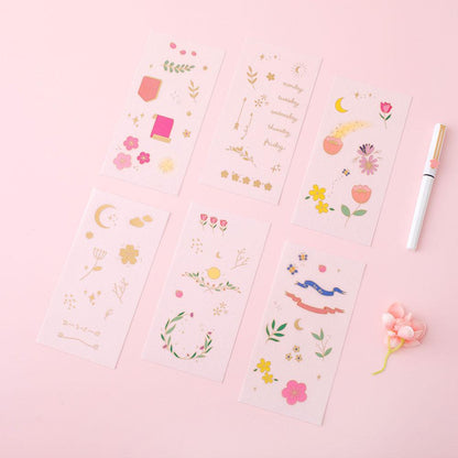 Tsuki 'Floral' Washi Tapes + Stickers Set ☾