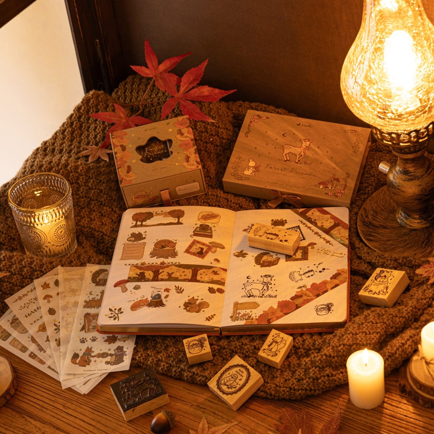 Tsuki ‘Cozy Friends’ Luxury Travel Notebook ☾