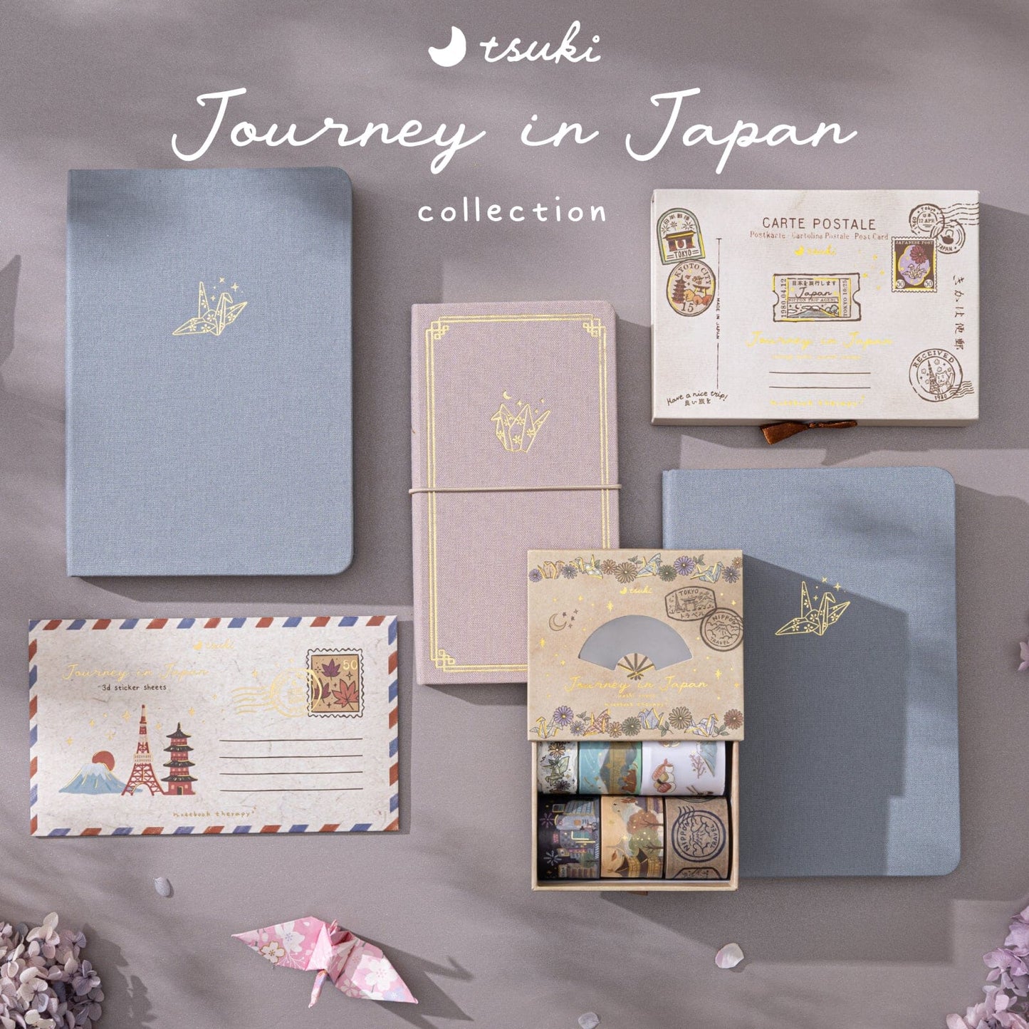 Tsuki ‘Calm Origami’ Travel Notebook ☾