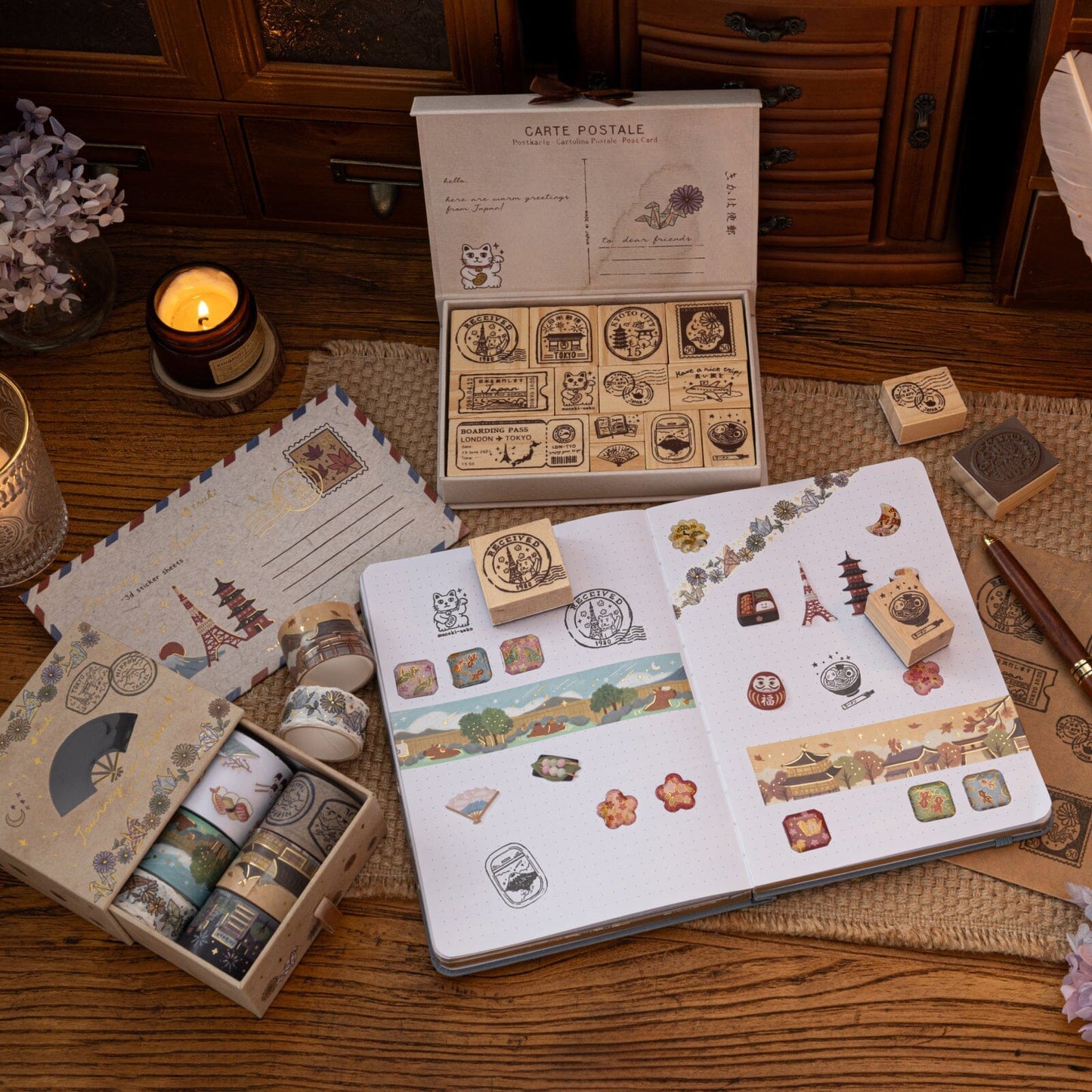 Tsuki ‘Journey in Japan’ Bullet Journal Stamp Set ☾
