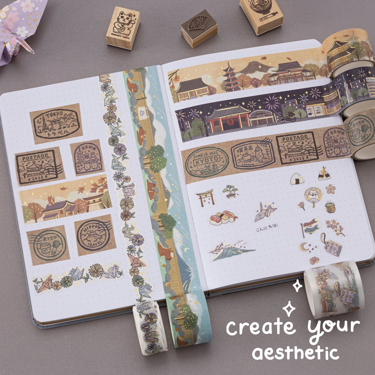Tsuki ‘Journey in Japan’ Washi Tape Set ☾