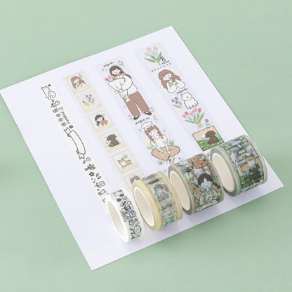 Tsuki ‘Happy Day’ Washi Tape Set by Notebook Therapy x Peppoko ☾