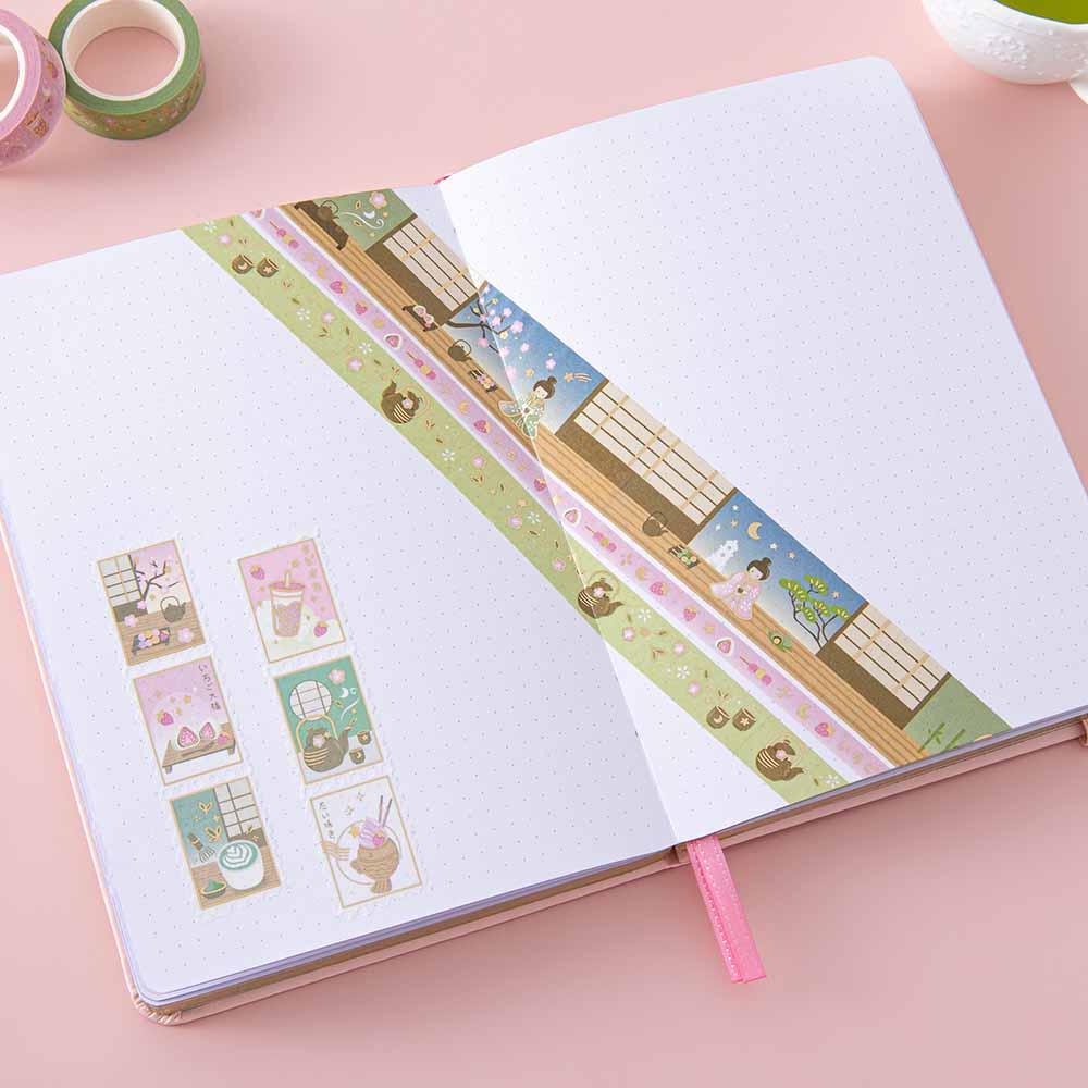 Tsuki ‘Matcha Ichigo’ Washi Tape Set ☾
