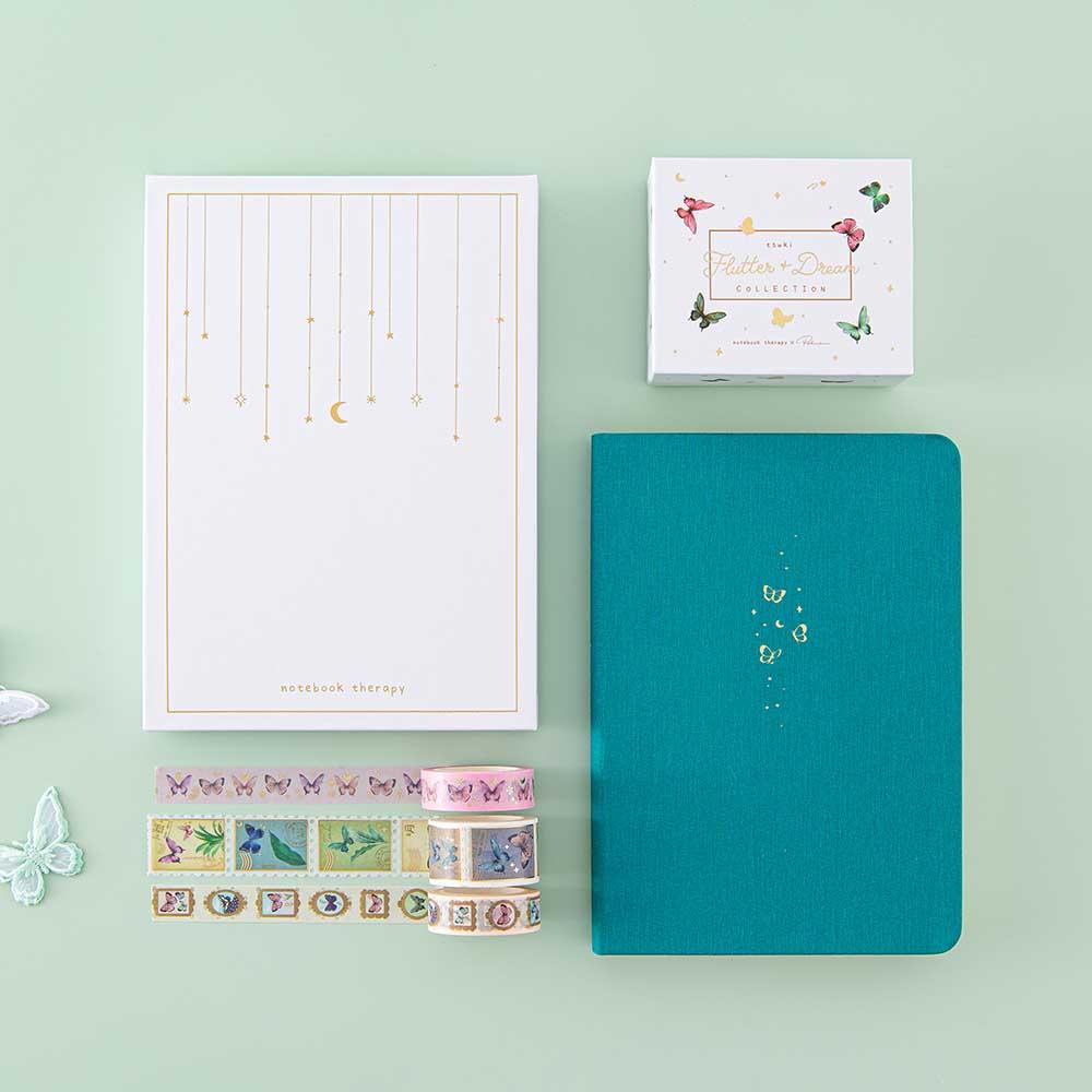 Tsuki ‘Flutter + Dream’ Washi Tape Set by Notebook Therapy x Pelinkan ☾