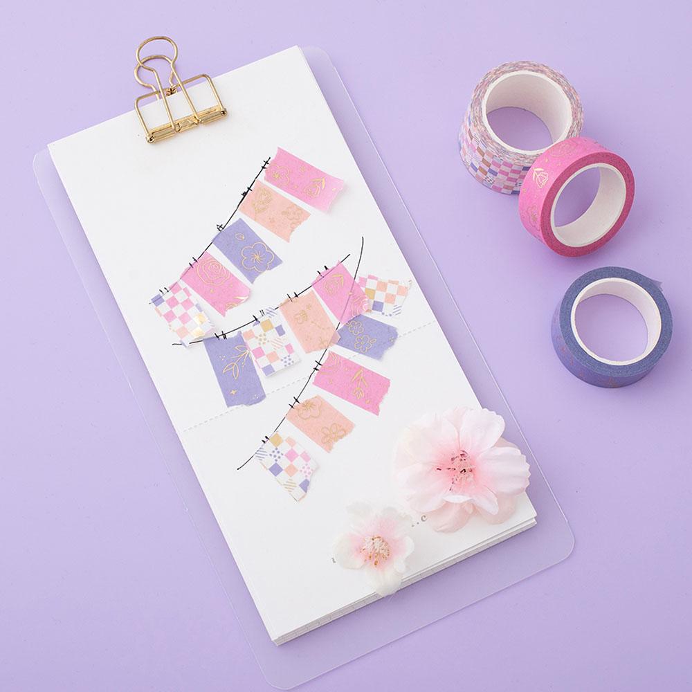 Tsuki 'Floral' Washi Tapes + Stickers Set ☾