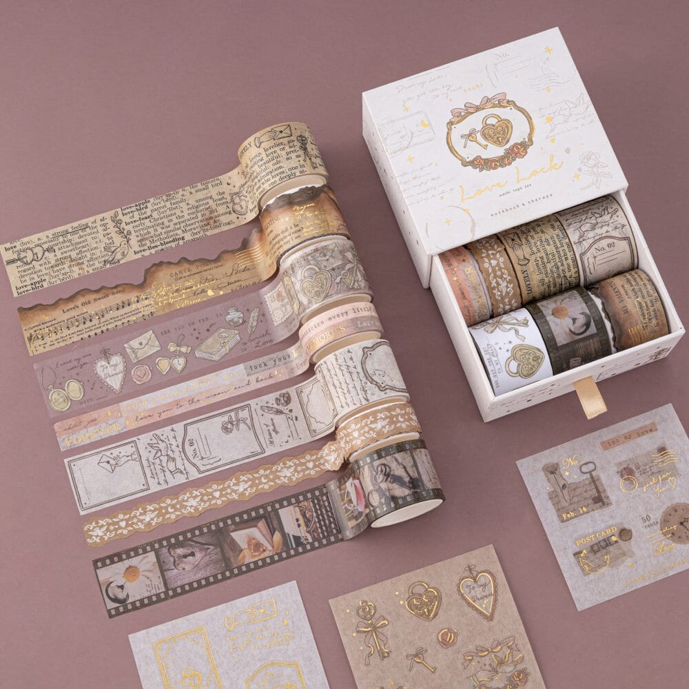 Tsuki ‘Love Lock’ Washi Tape Set ☾