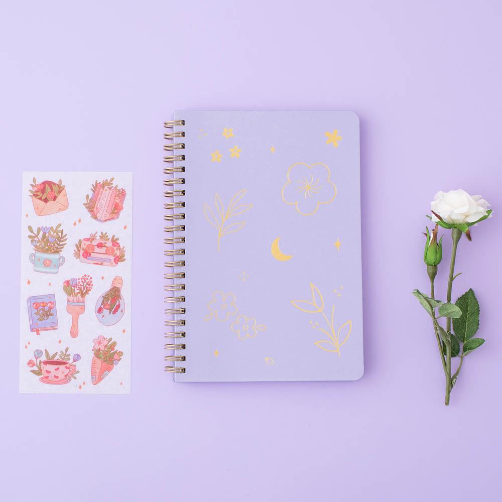 Tsuki 'Floral' Limited Edition Ring Bound Bullet Journal ☾
