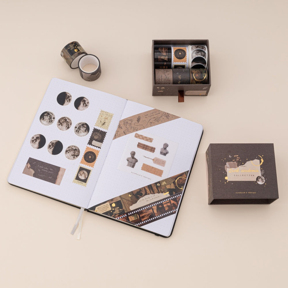 Tsuki ‘Dark Academia’ Washi Tape Set ☾