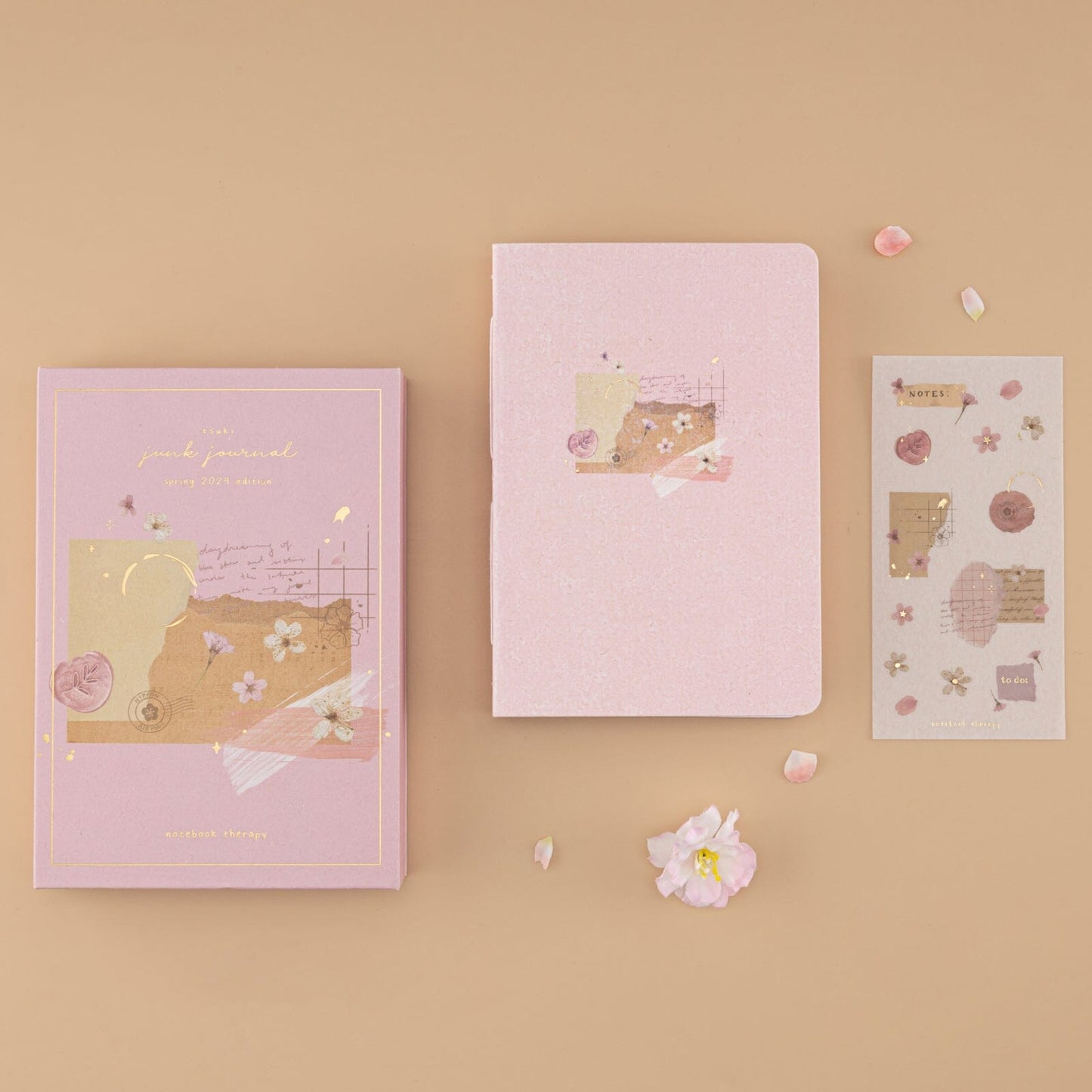 Tsuki Junk Journal Pink Spring Edition Notebook