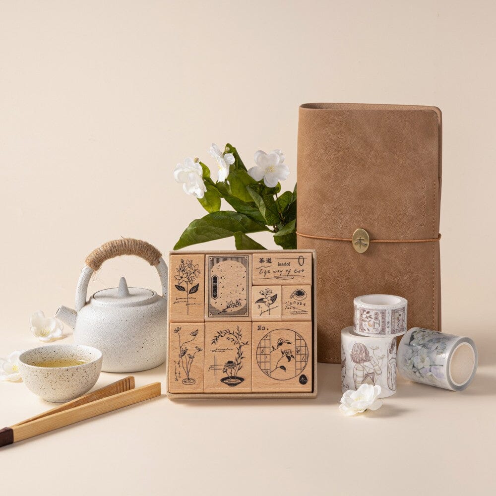 Hinoki - ‘Into the Tea Room' Wooden Stamps