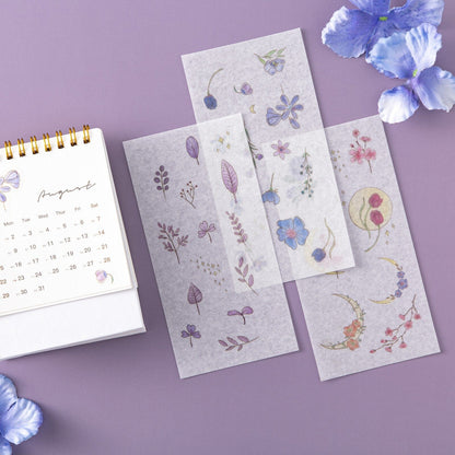 Tsuki ‘Watercolour Garden’ Stickers - Set Of 10