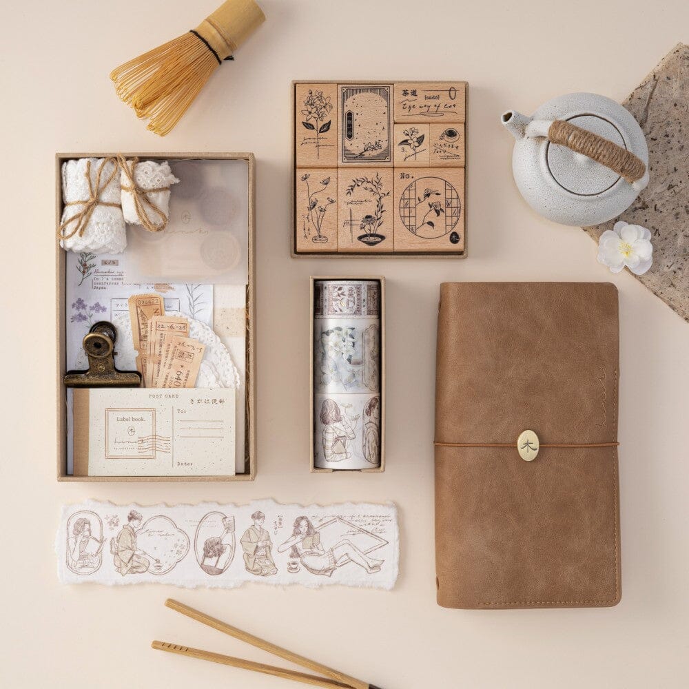 Hinoki - ‘Into the Tea Room' Wooden Stamps
