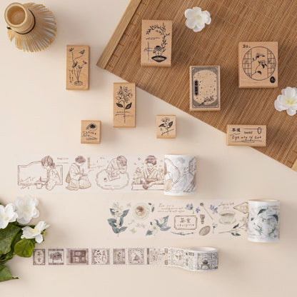 Hinoki - ‘Into the Tea Room’ PET + Washi Tape Set