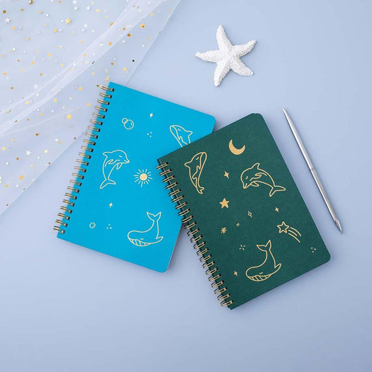 Tsuki 'Ocean' Limited Edition Ring Bound Bullet Journal ☾