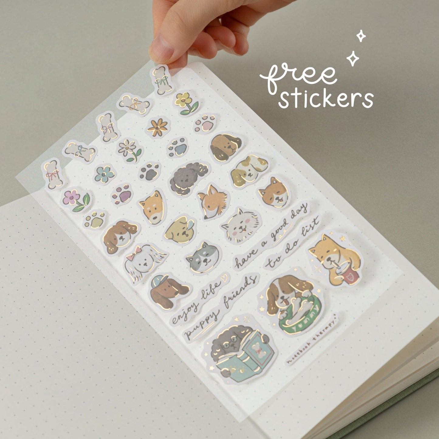 Tsuki ‘Puppy Life’ Travel Notebook Gift Set ☾