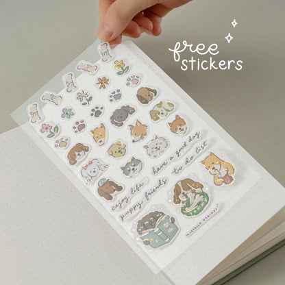 Tsuki ‘Puppy Life’ Travel Notebook Gift Set ☾