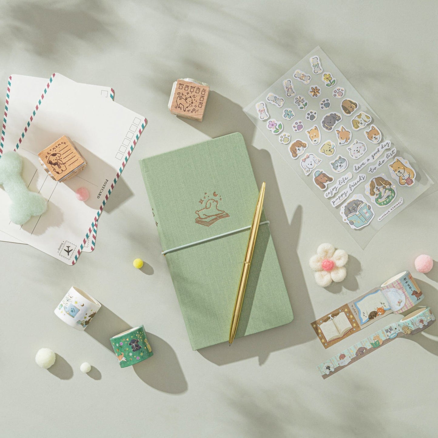 Tsuki ‘Puppy Life’ Travel Notebook Gift Set ☾