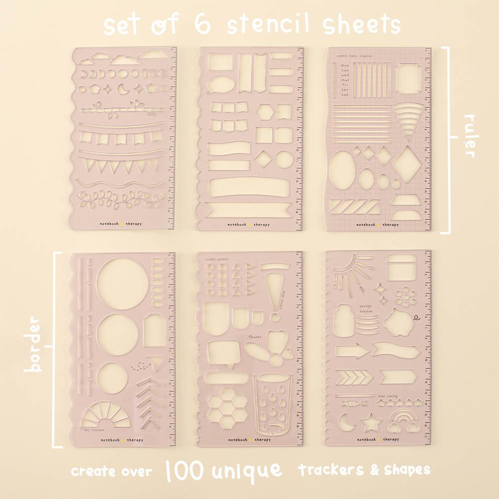 Tsuki Bullet Journal Stencil Set ☾