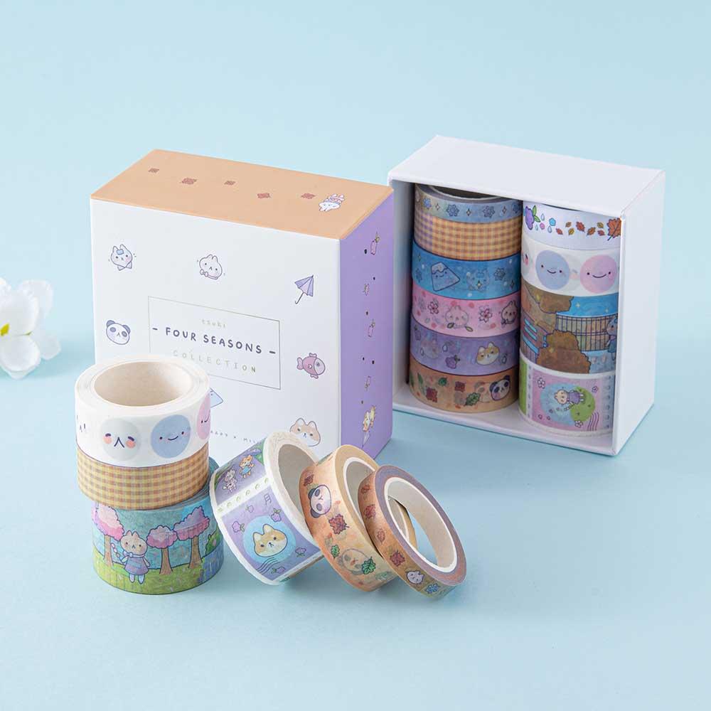 Tsuki ‘Four Seasons' Washi Tape Set ☾ @milkkoyo x NotebookTherapy