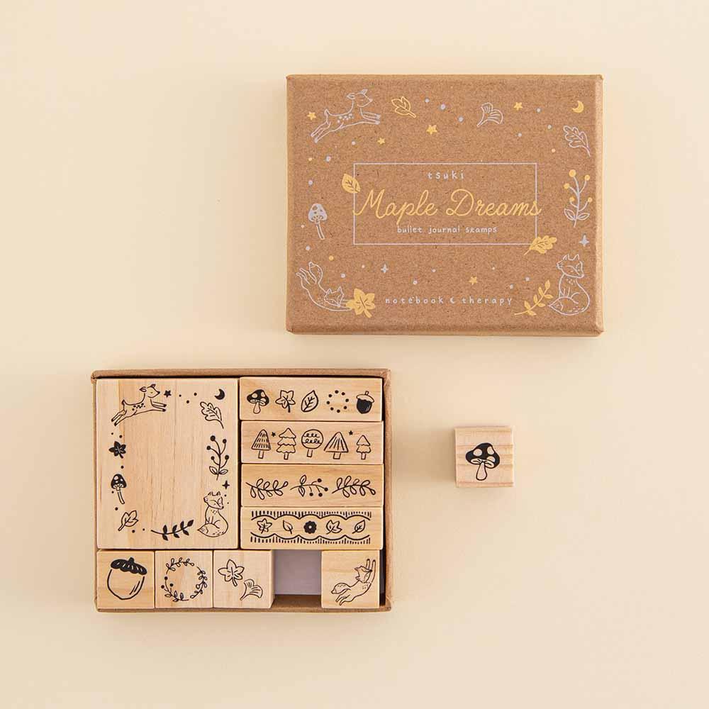 Tsuki ‘Maple Dreams’ Bullet Journal Stamp Set ☾