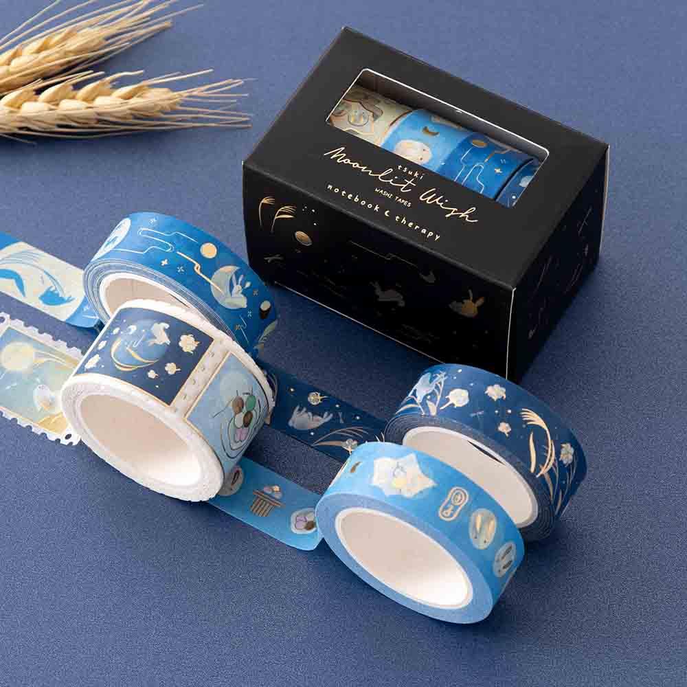 Tsuki ‘Moonlit Wish’ Washi Tapes Set ☾