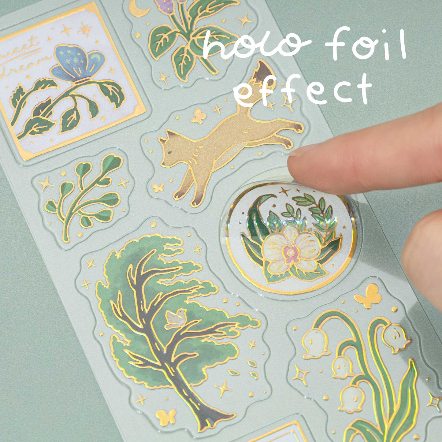 Tsuki ‘Secret Garden’ 3D Foil Sticker Set ☾
