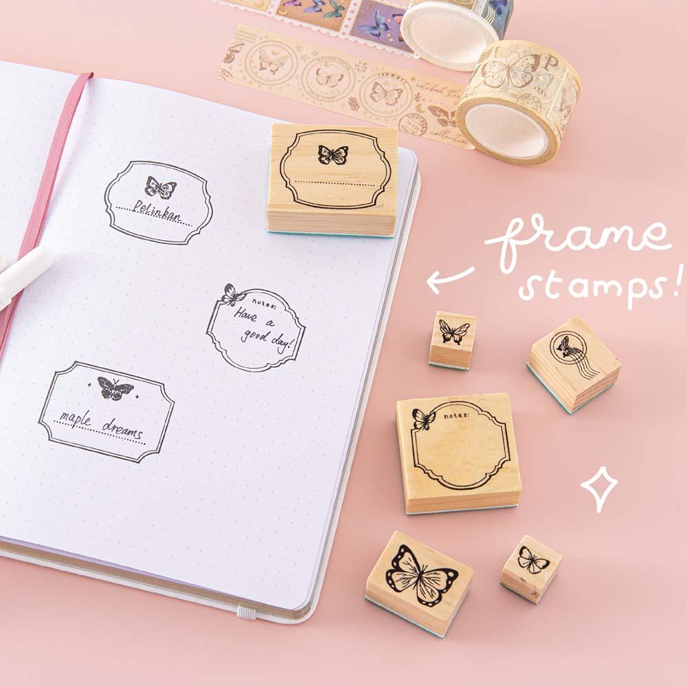 Tsuki ‘Flutter + Dream’ Bullet Journal Stamp Set by Notebook Therapy x Pelinkan ☾