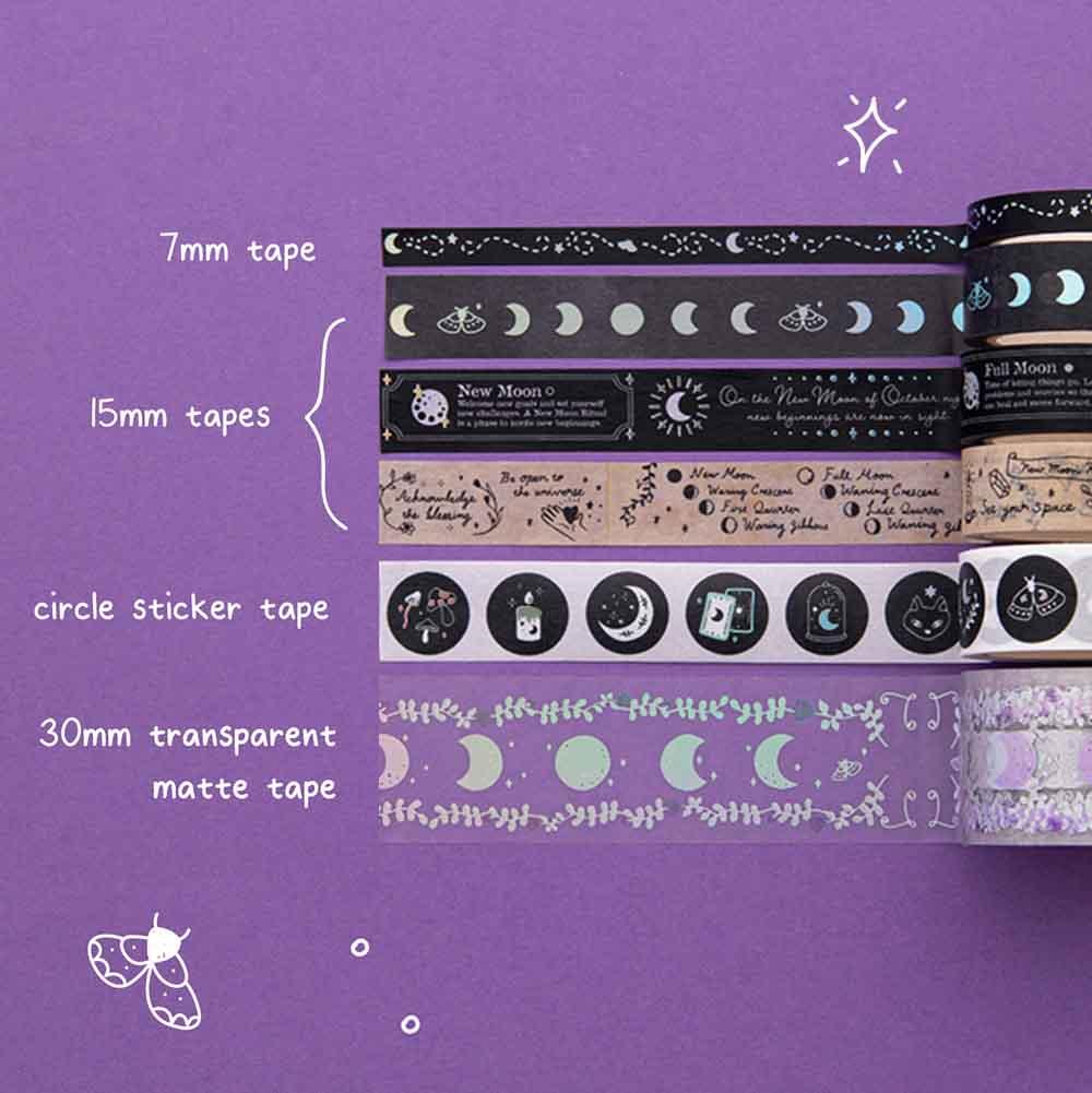 Tsuki ‘Moonlit Spells’ Washi Tapes Set ☾