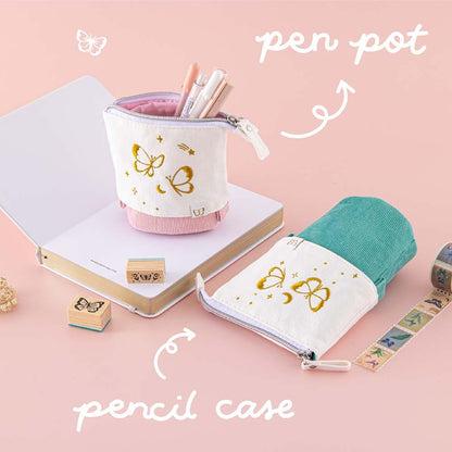 Tsuki ‘Flutter + Dream’ Pop-Up Pencil Case by Notebook Therapy x Pelinkan ☾