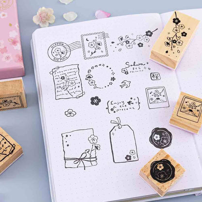Tsuki ‘Sakura Journey’ Bullet Journal Stamp Set ☾
