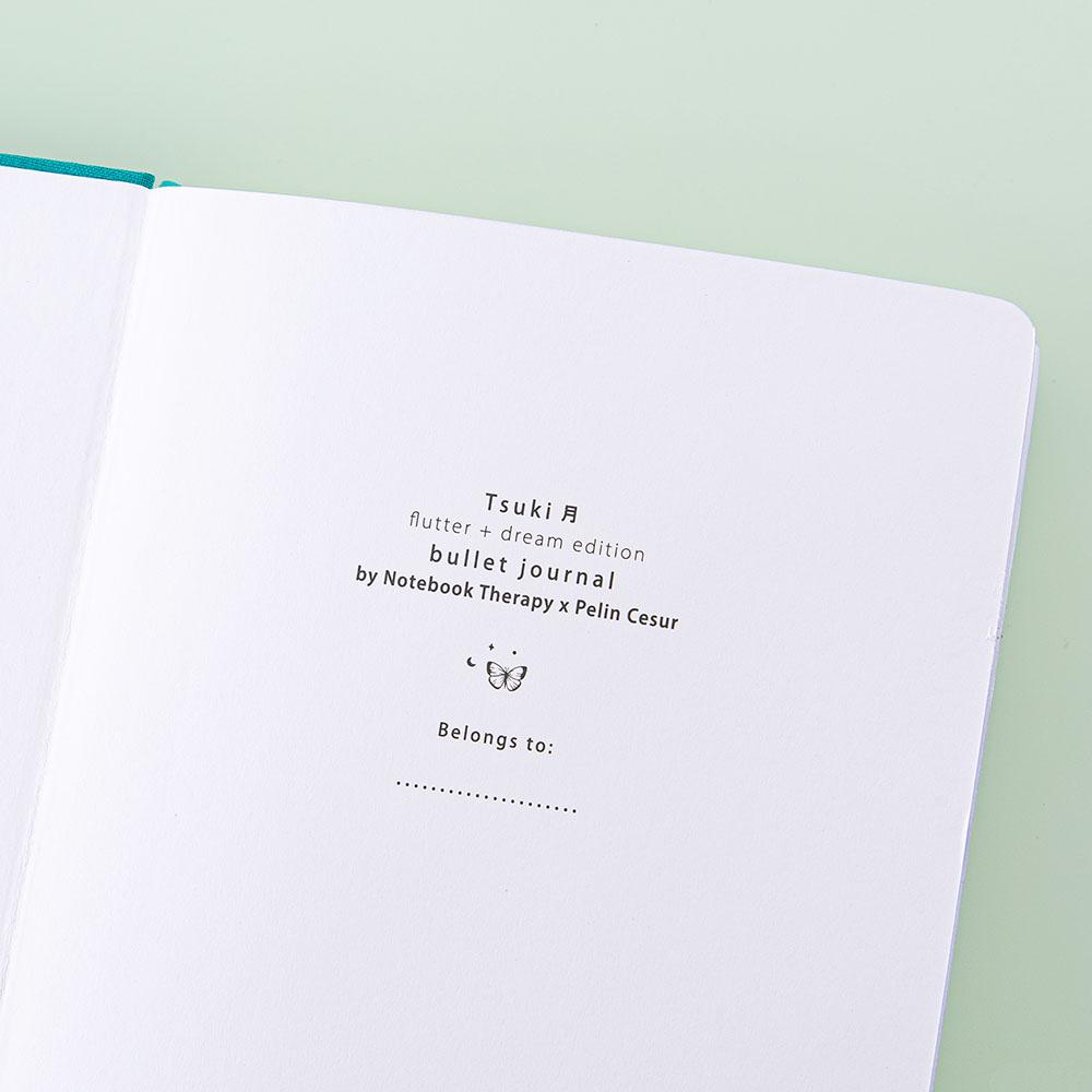 Tsuki Teal Sky ‘Flutter + Dream’ Limited Edition Bullet Journal by Notebook Therapy x Pelinkan ☾