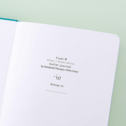 Tsuki Teal Sky ‘Flutter + Dream’ Limited Edition Bullet Journal by Notebook Therapy x Pelinkan ☾