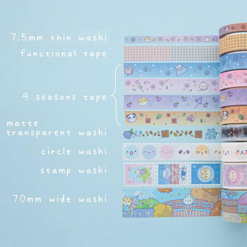 Tsuki ‘Four Seasons' Washi Tape Set ☾ @milkkoyo x NotebookTherapy