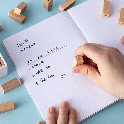 Tsuki Bullet Journal Alphabet Stamp Set ☾