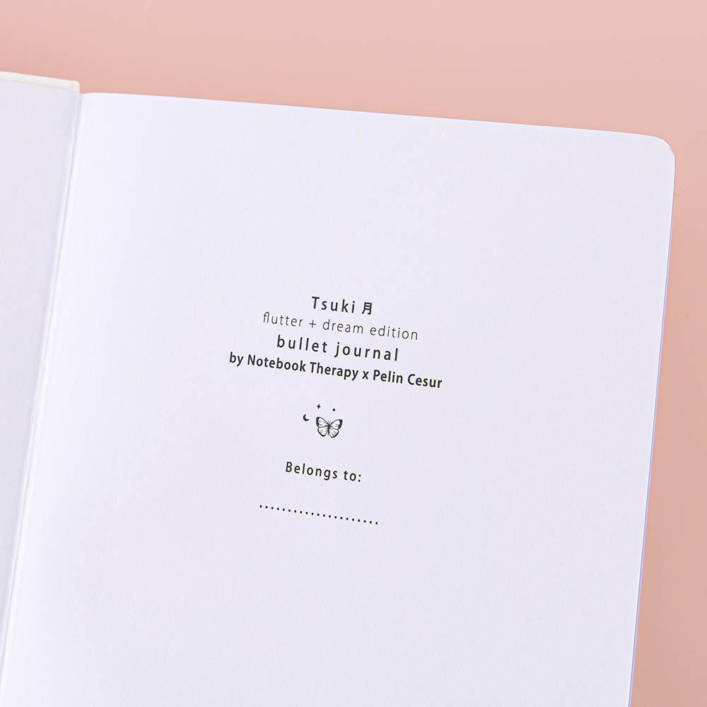 Tsuki Cloud White ‘Flutter + Dream’ Limited Edition Bullet Journal by Notebook Therapy x Pelinkan ☾