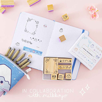 Tsuki ‘Four Seasons’ Bullet Journal Stamp Set ☾ @milkkoyo x NotebookTherapy
