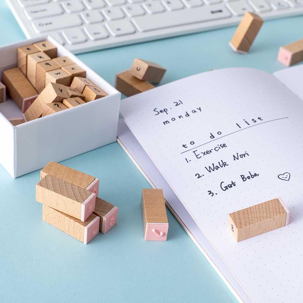 Tsuki Bullet Journal Alphabet Stamp Set ☾