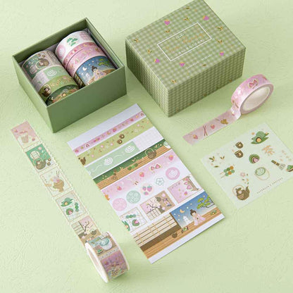 Tsuki ‘Matcha Ichigo’ Washi Tape Set ☾