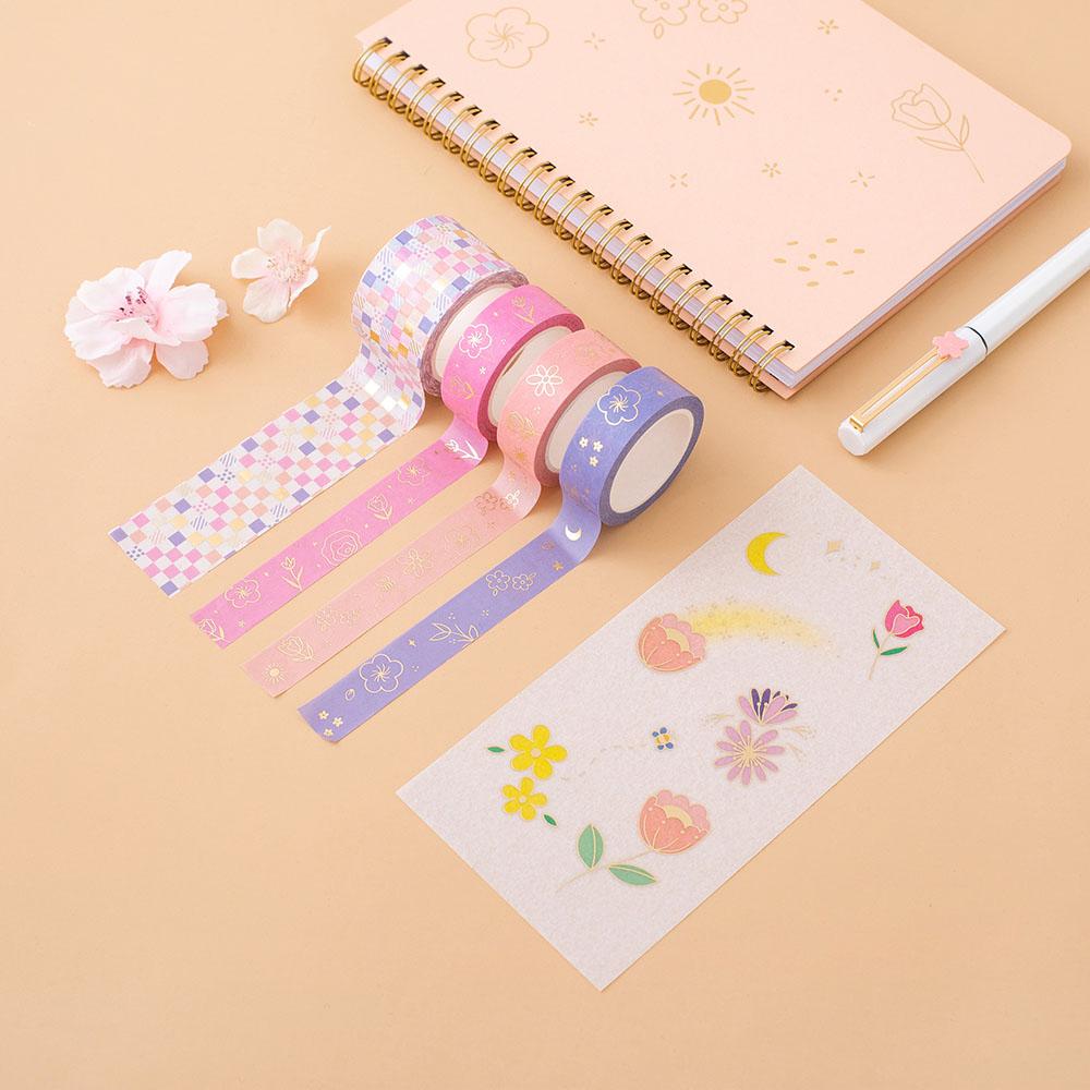 Tsuki 'Floral' Washi Tapes + Stickers Set ☾