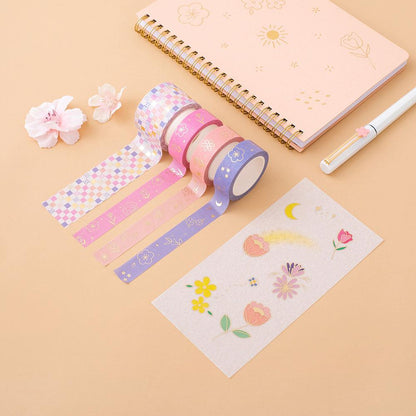 Tsuki 'Floral' Washi Tapes + Stickers Set ☾