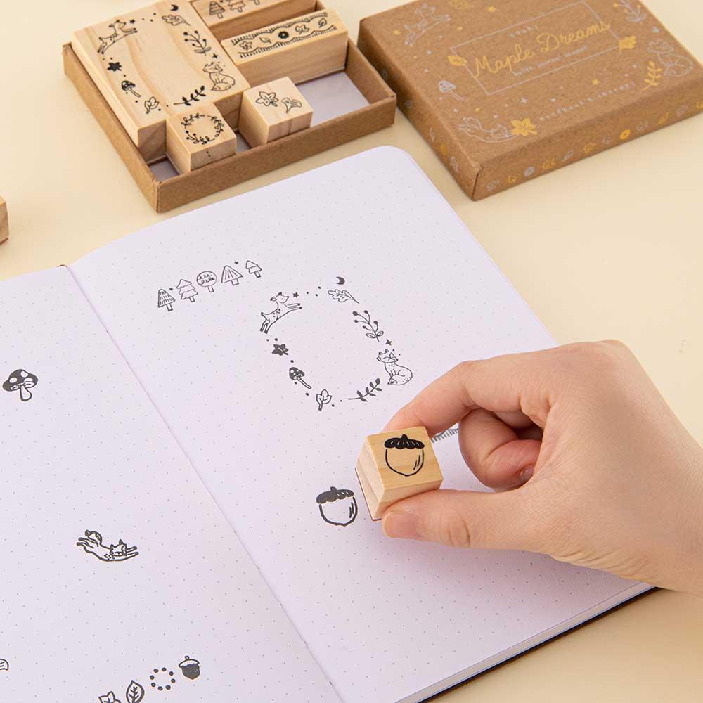 Tsuki ‘Maple Dreams’ Bullet Journal Stamp Set ☾