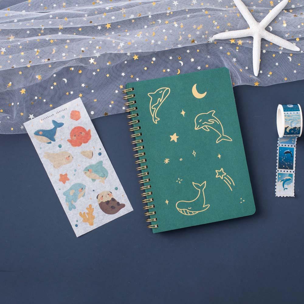 Tsuki 'Ocean' Limited Edition Ring Bound Bullet Journal ☾